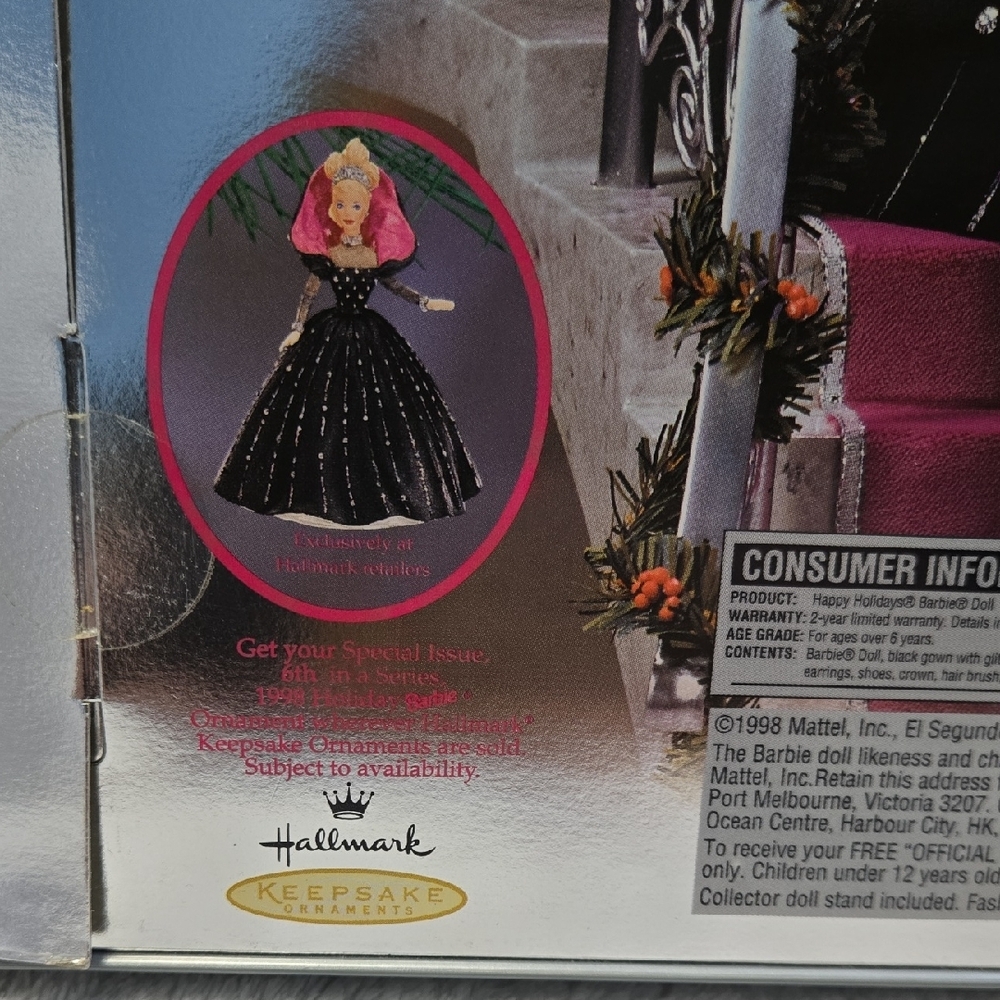Vintage NIB- 1998 Holiday Barbie, Misprint Edition - Picture 11 of 12